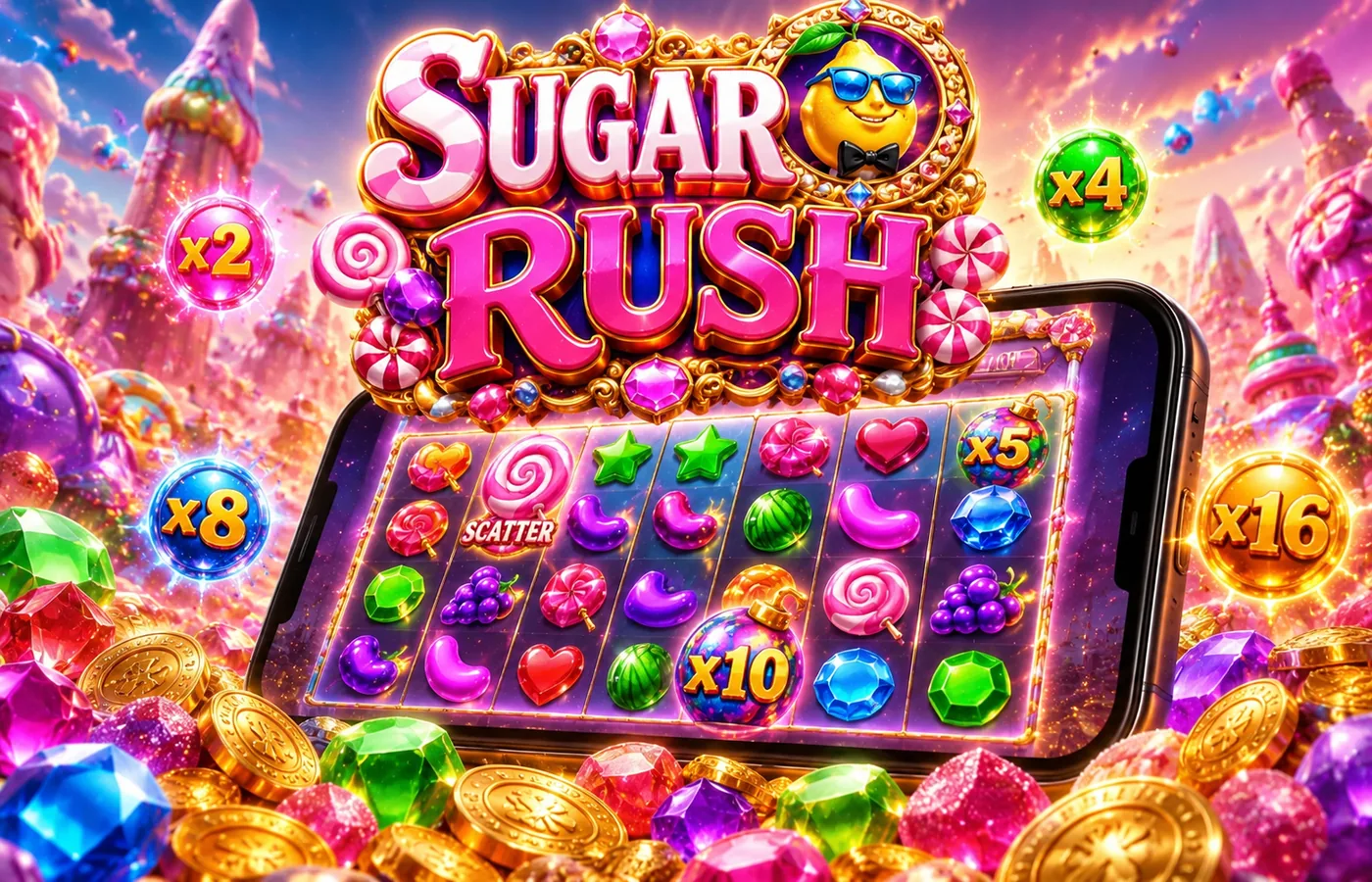 Sugar Rush мобильная версия на смартфоне