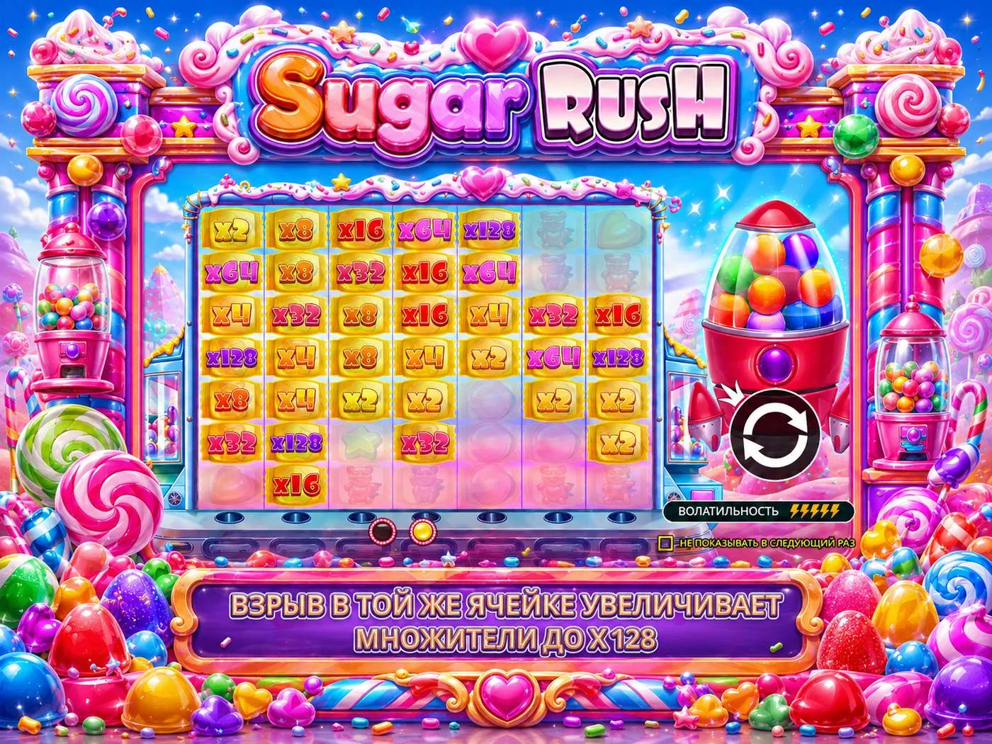 Игровой автомат Sugar Rush — играть онлайн